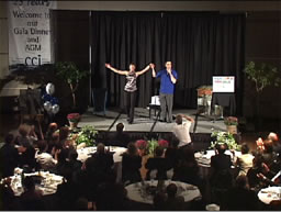 Toronto                                                                     Toronto corporate event entertainers taking a bow at the finale of their performance.